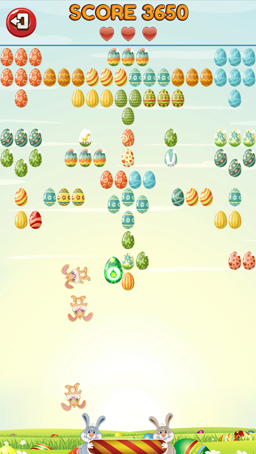 Easter Eggs Hunter Game Triple Shot Screenshot.
