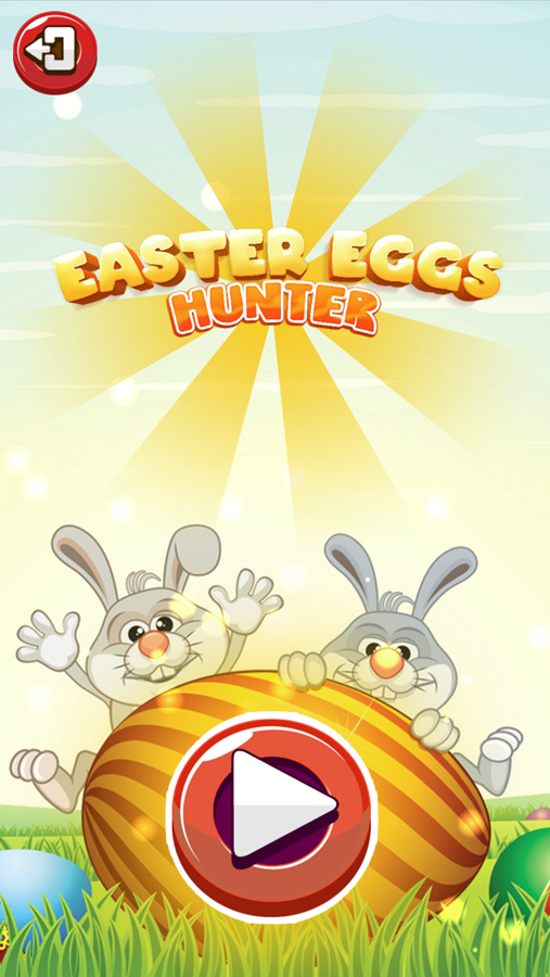 Easter Eggs Hunter Game Welcome Screen Screenshot.
