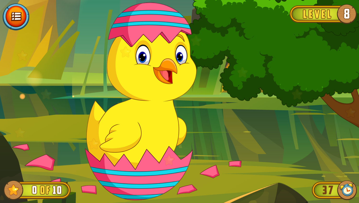 Easter Hidden Stars Game Screenshot.