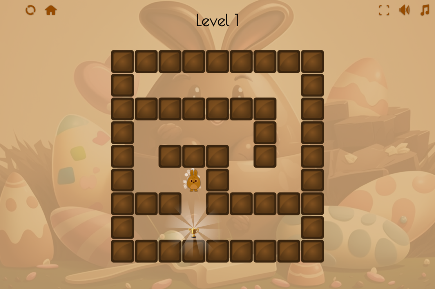 Easter Maze Game Level Play Screenshot.