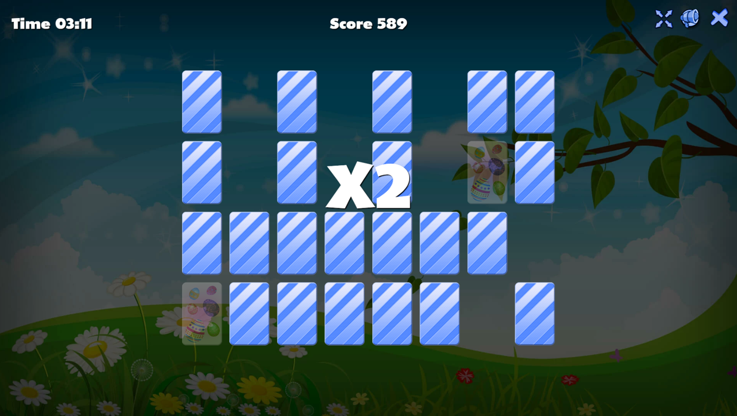 Easter Memory Game Progress Screenshot.