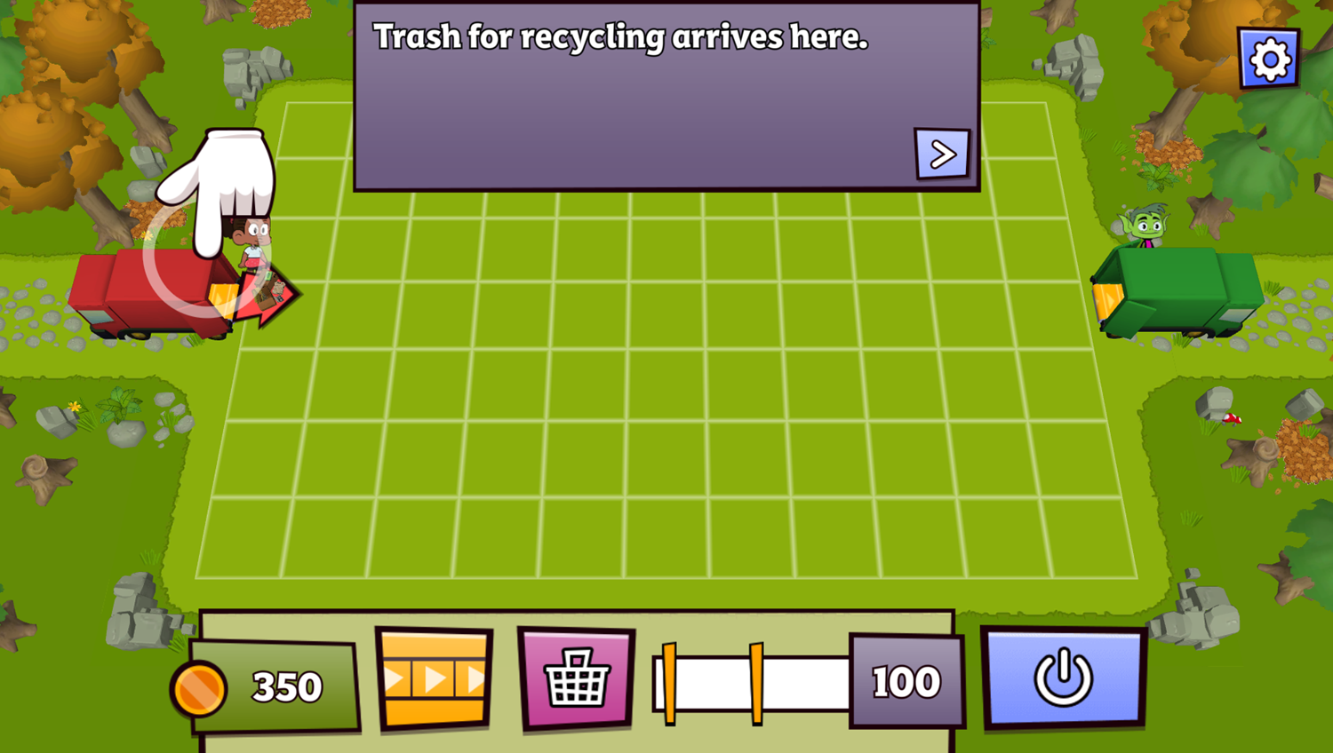Eco Empire Game Trash For Recycling Screenshot.