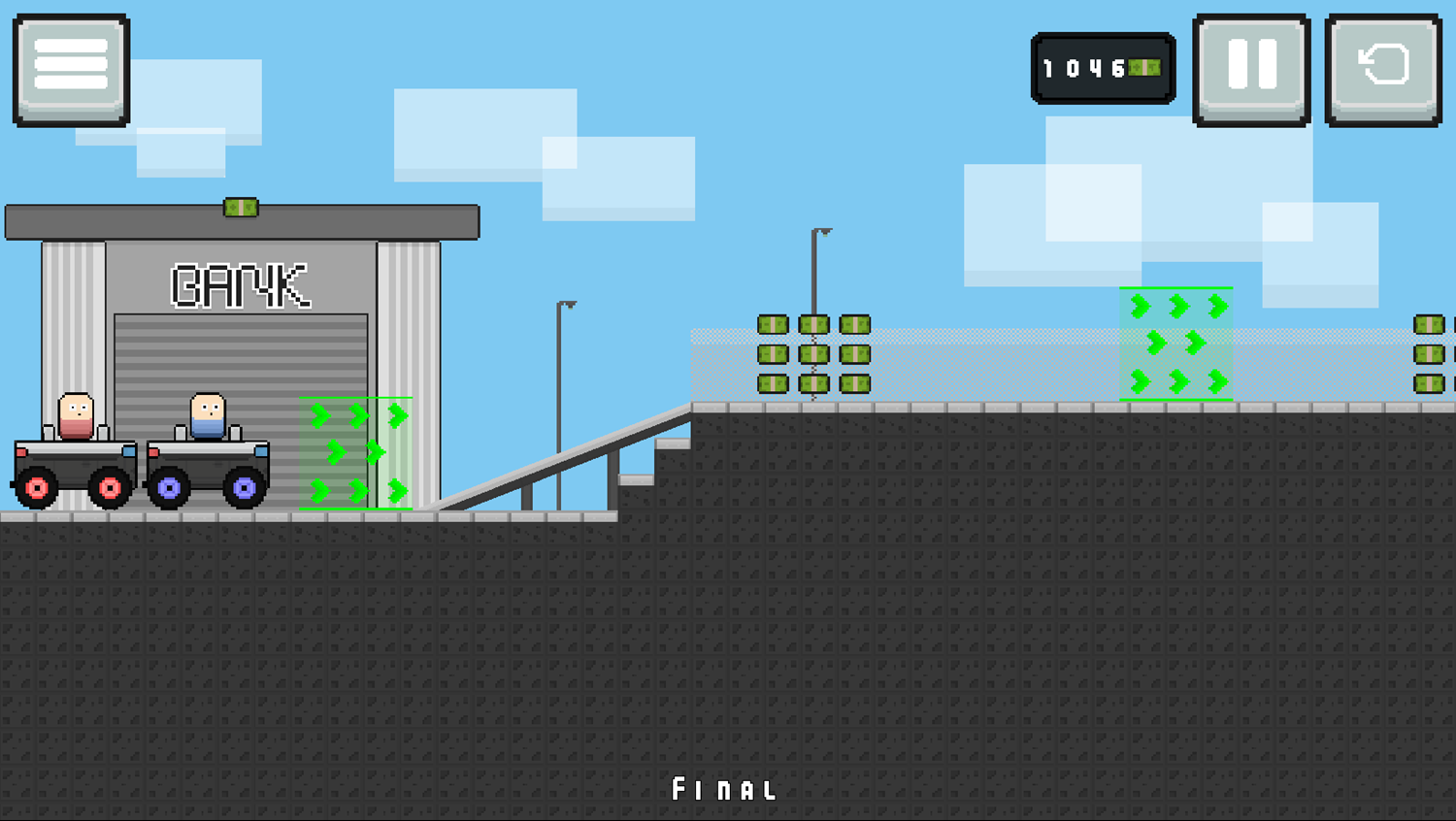 Egg Hill Climb Game Final Level Screenshot.