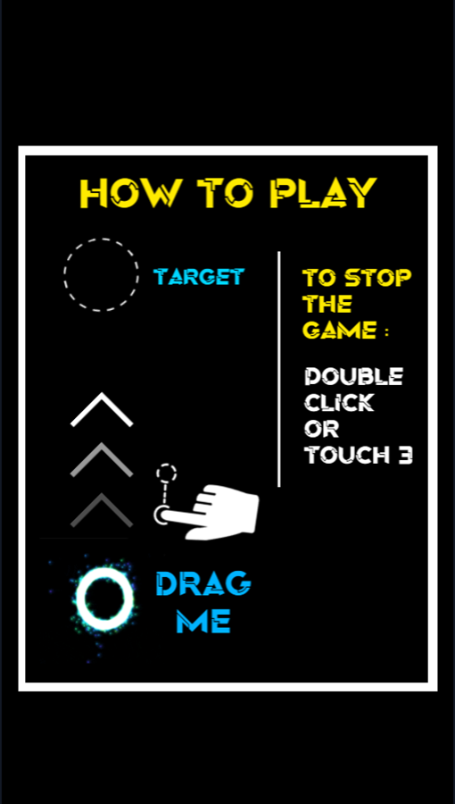 Electric Black Hole Game How to Play Screen Screenshot.