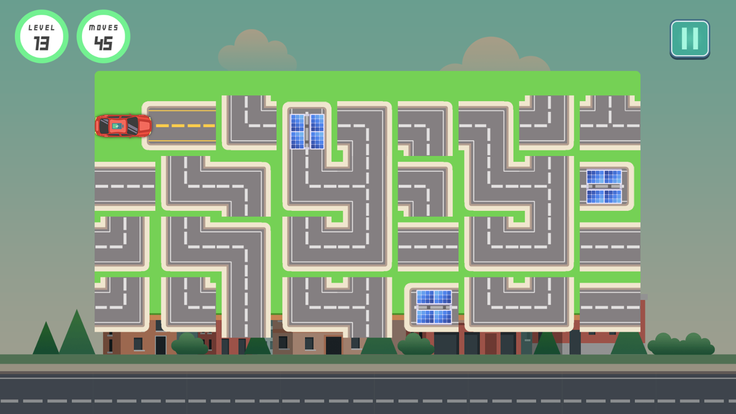 Electric Vehicle Charging Game Complex Level Screenshot.