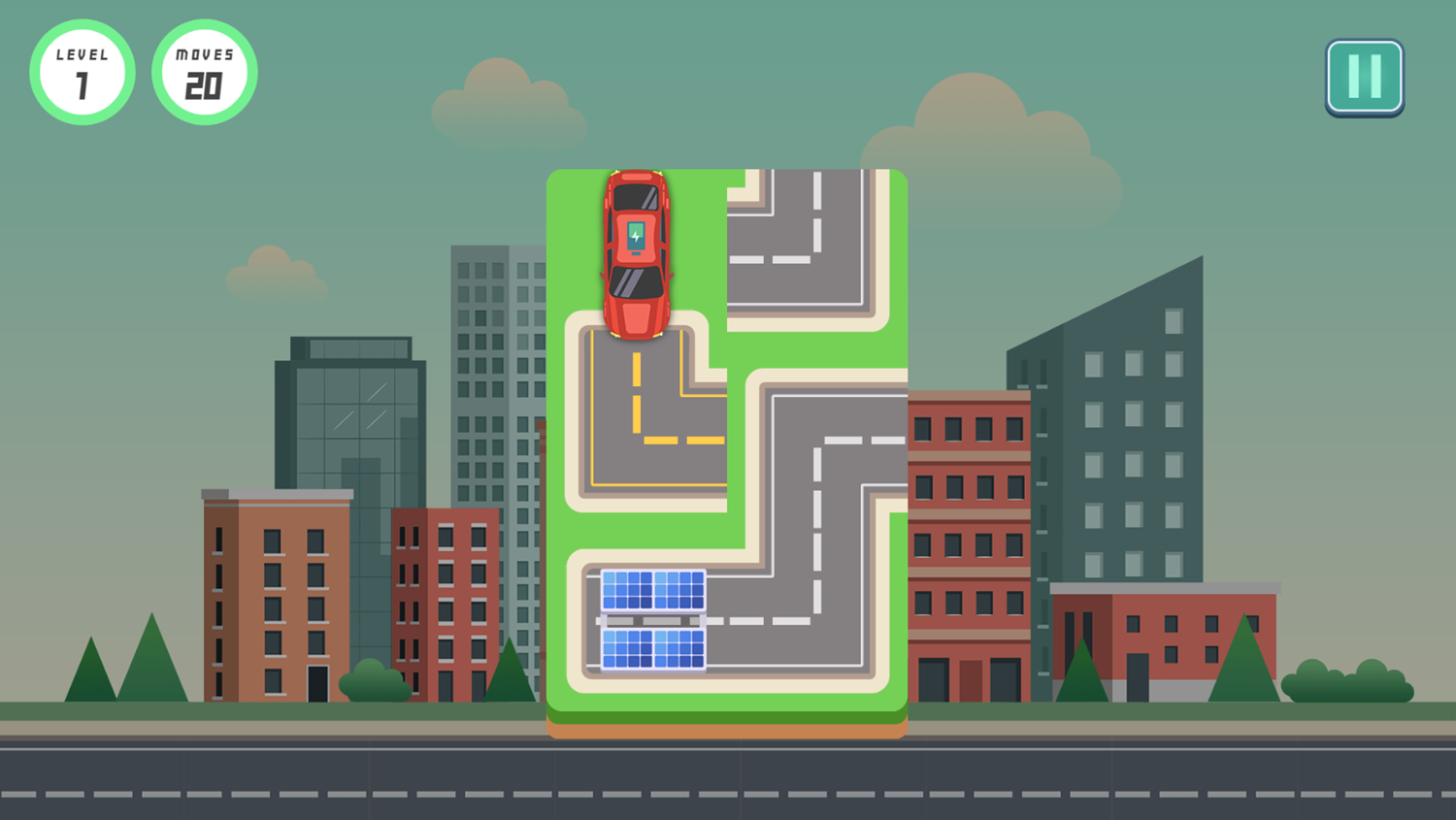 Electric Vehicle Charging Game First Level Screenshot.