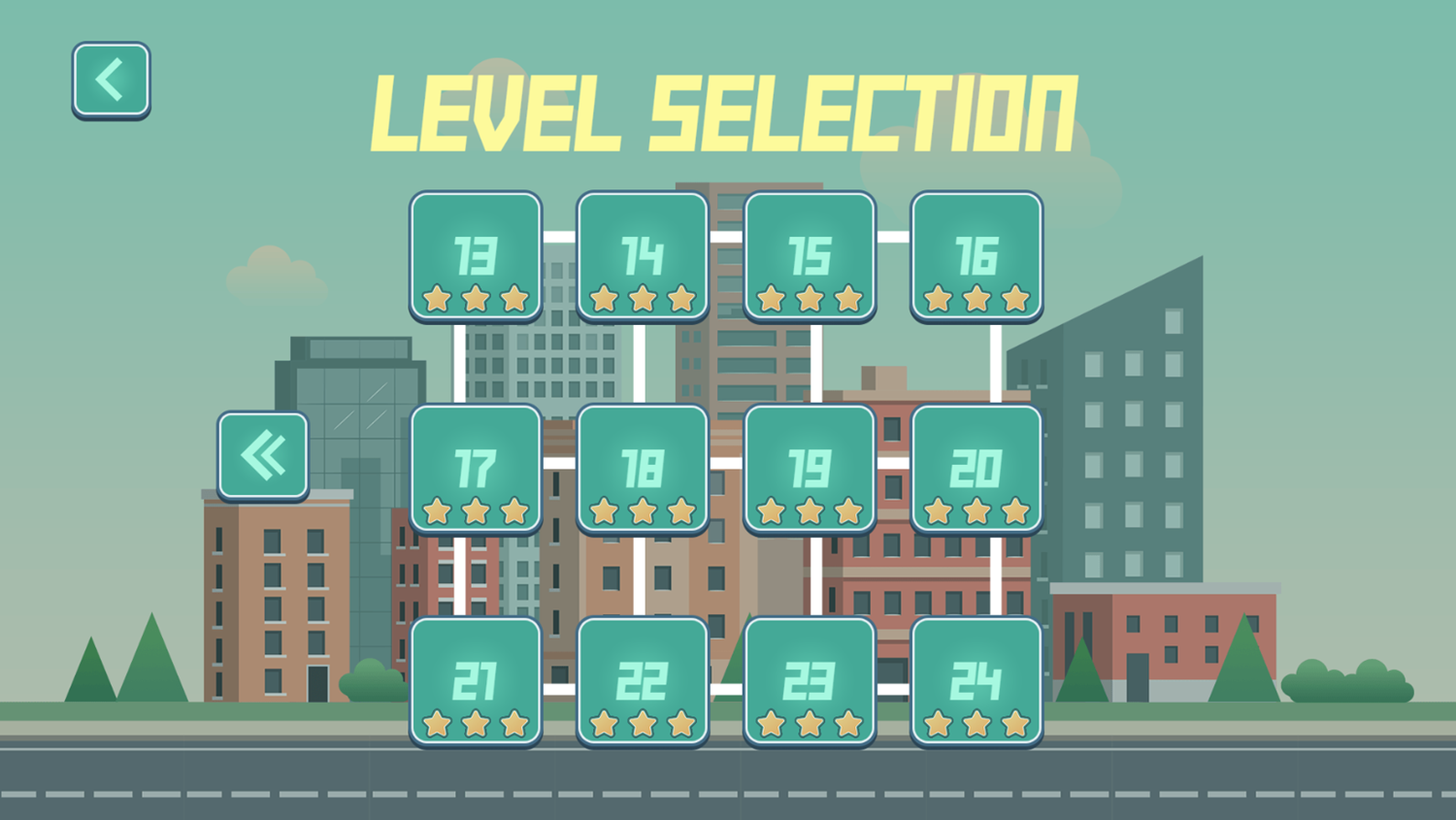 Electric Vehicle Charging Game Level Select Screen Screenshot.