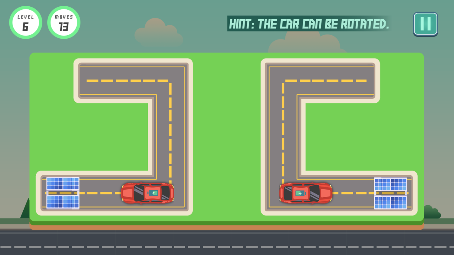 Electric Vehicle Charging Game Level With Two Loops Complete Screenshot.