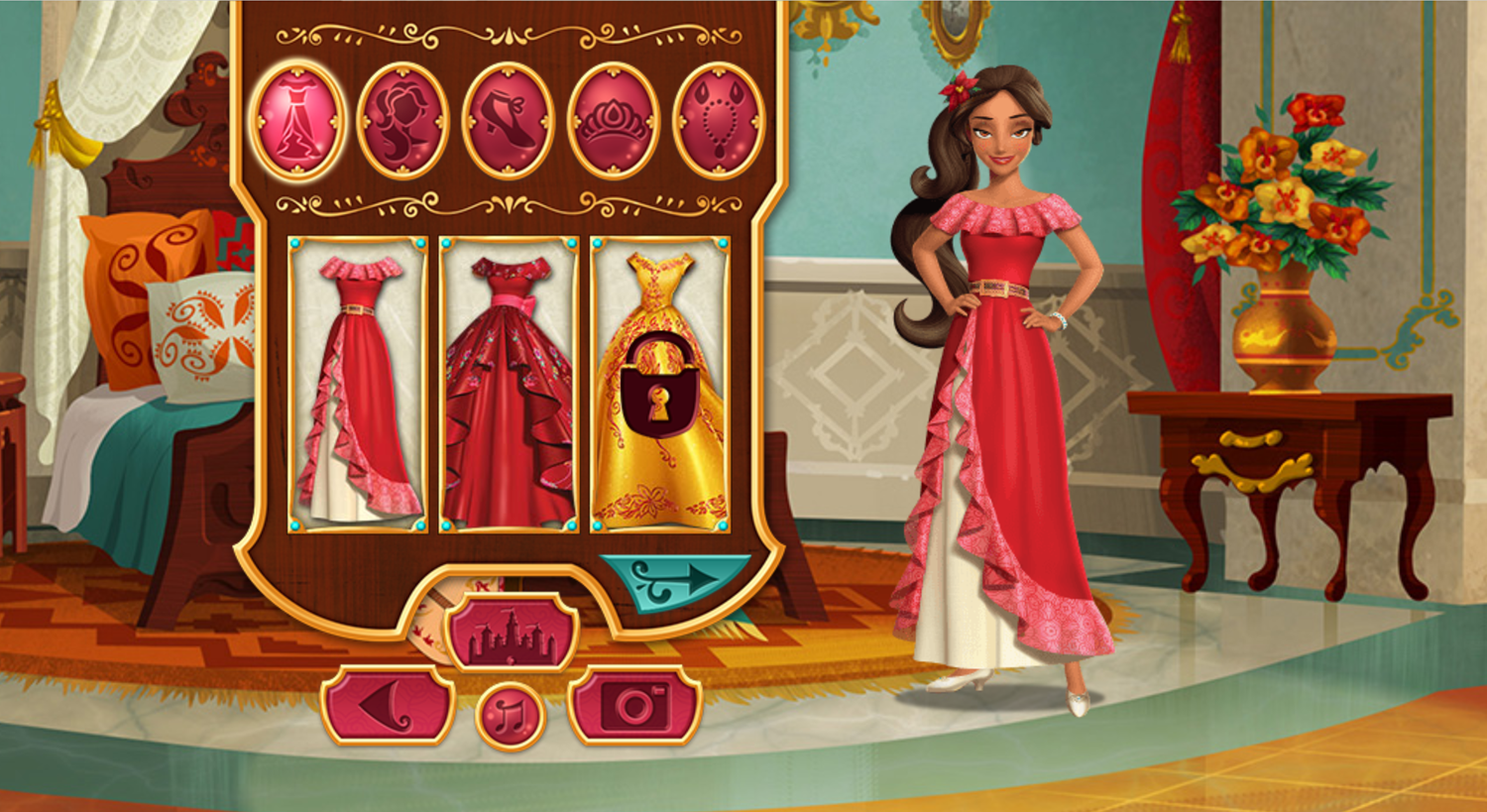 Elena of Avalor Adventures in Avalor Dress Up Screenshot.