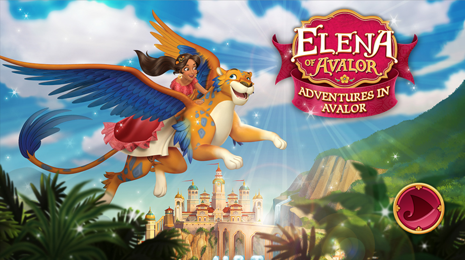 Elena of Avalor Adventures in Avalor Game Welcome Screen Screenshot.