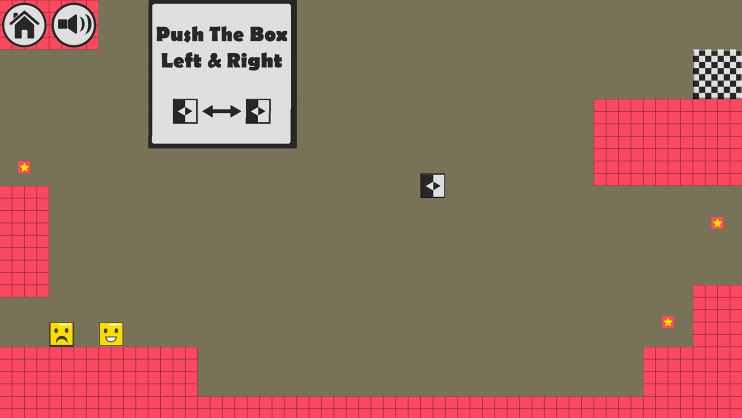 Emo Brothers Game Level With a Push Box Screenshot.