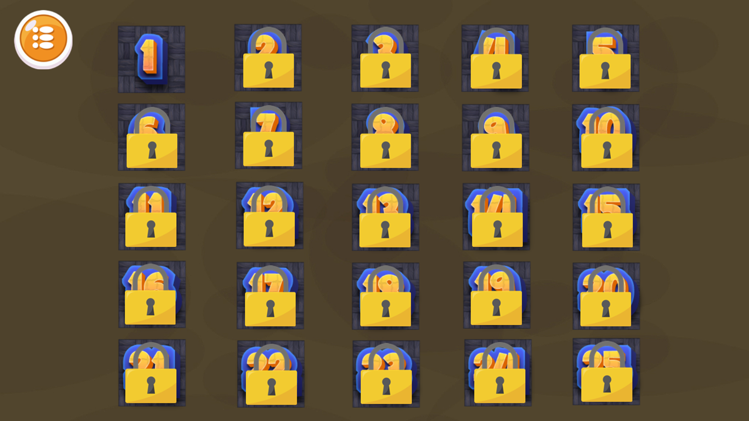 Emoji Maze Game Level Select Screenshot.