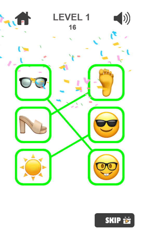 Emoji Puzzle Game Level Play Screenshot.