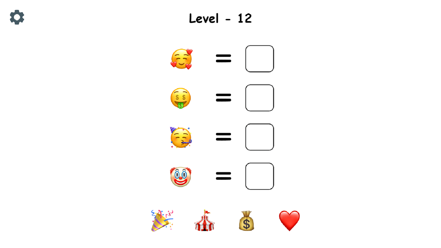 Emoji Puzzle Game Items by Topic Level Screenshot.