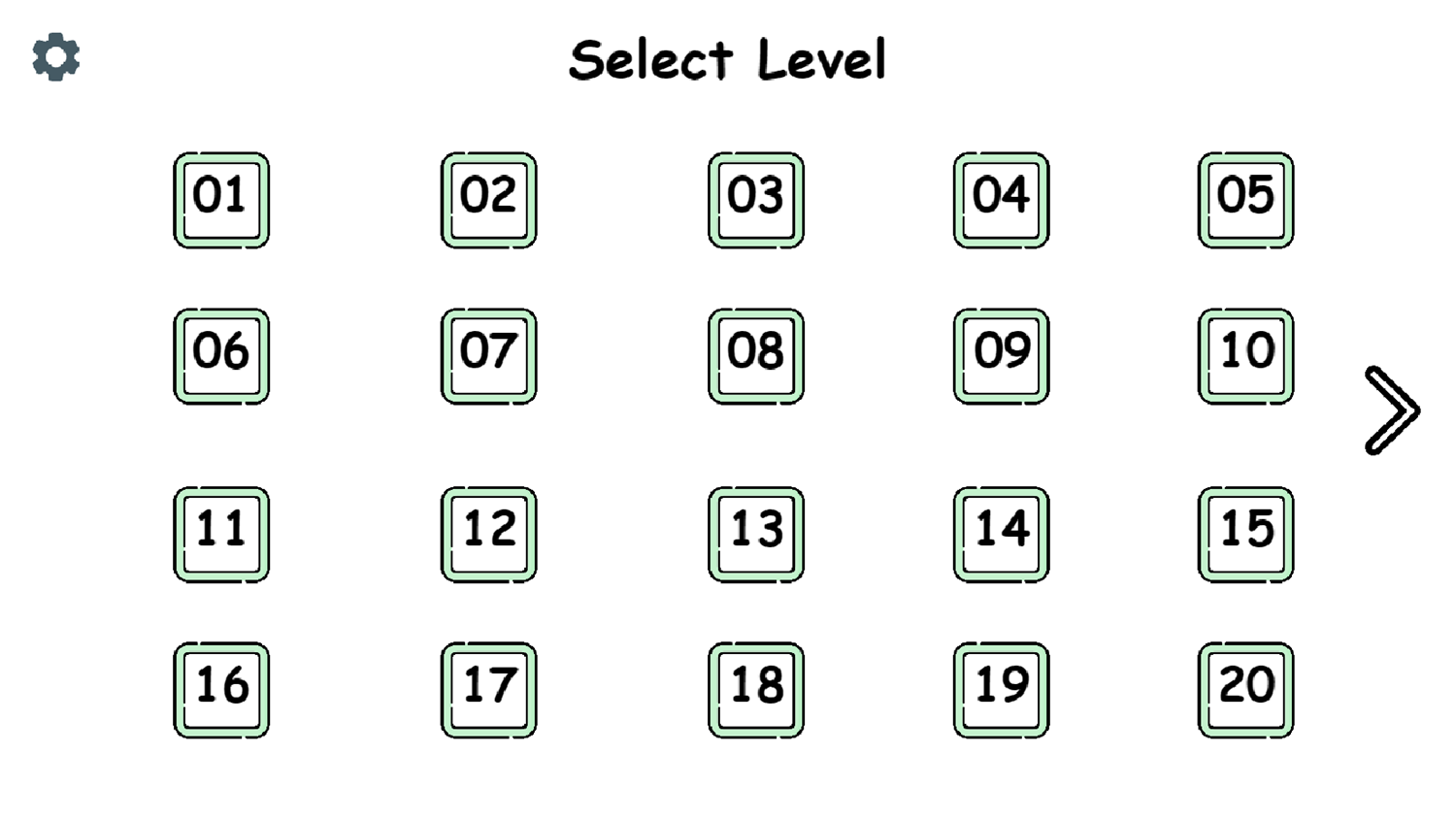 Emoji Puzzle Game Level Select Screen Screenshot.