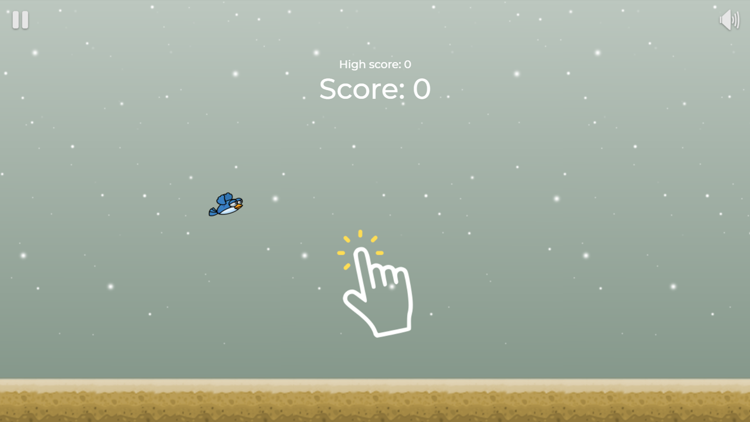 Equations Flapping Game Start Screenshot.