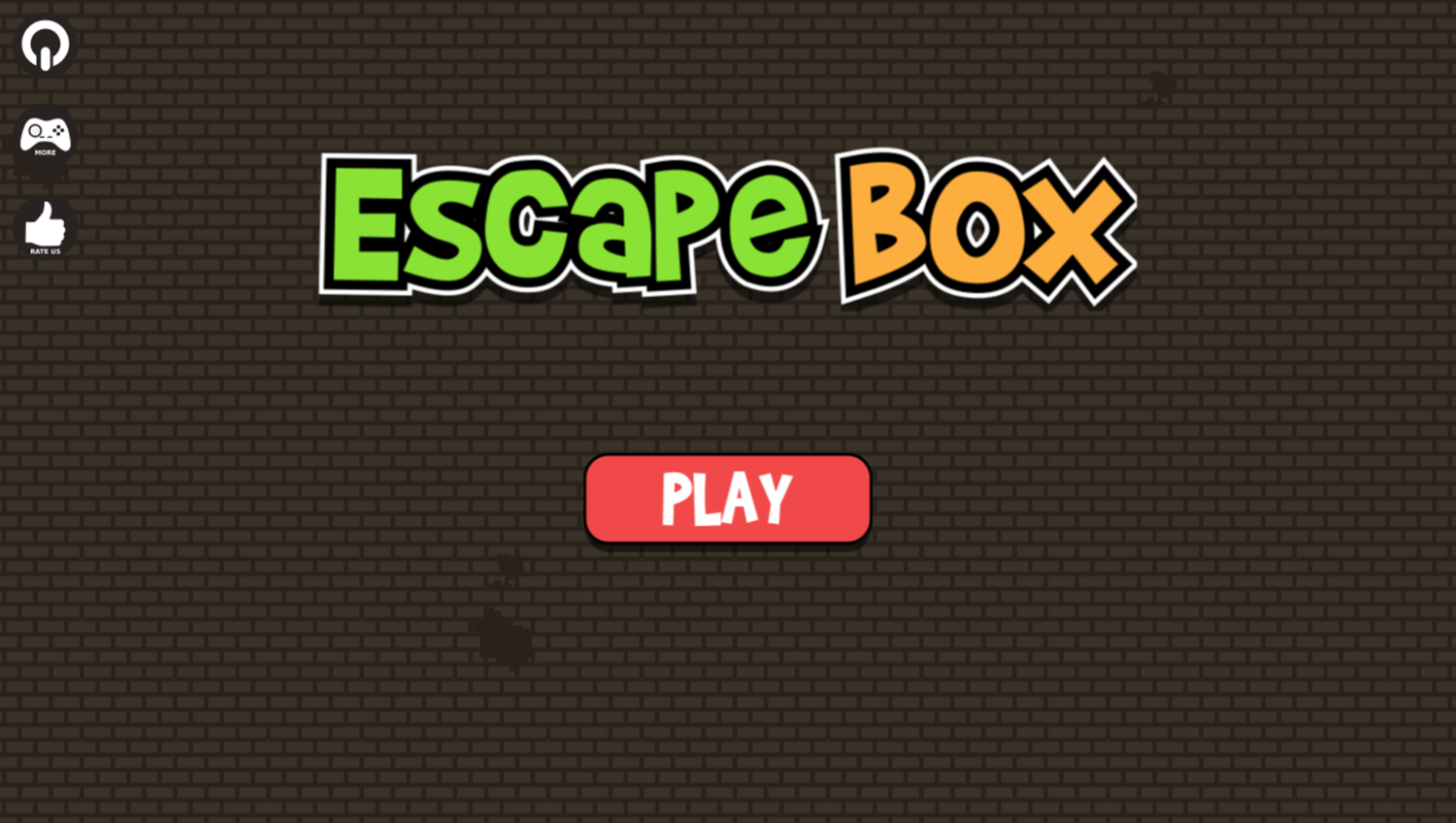 Escape Box Game Welcome Screen Screenshot.