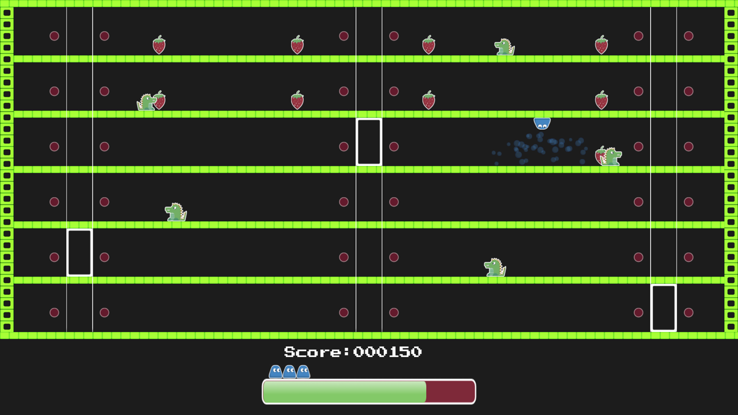 Escape Jelly Platformer Game Level Play Screenshot.