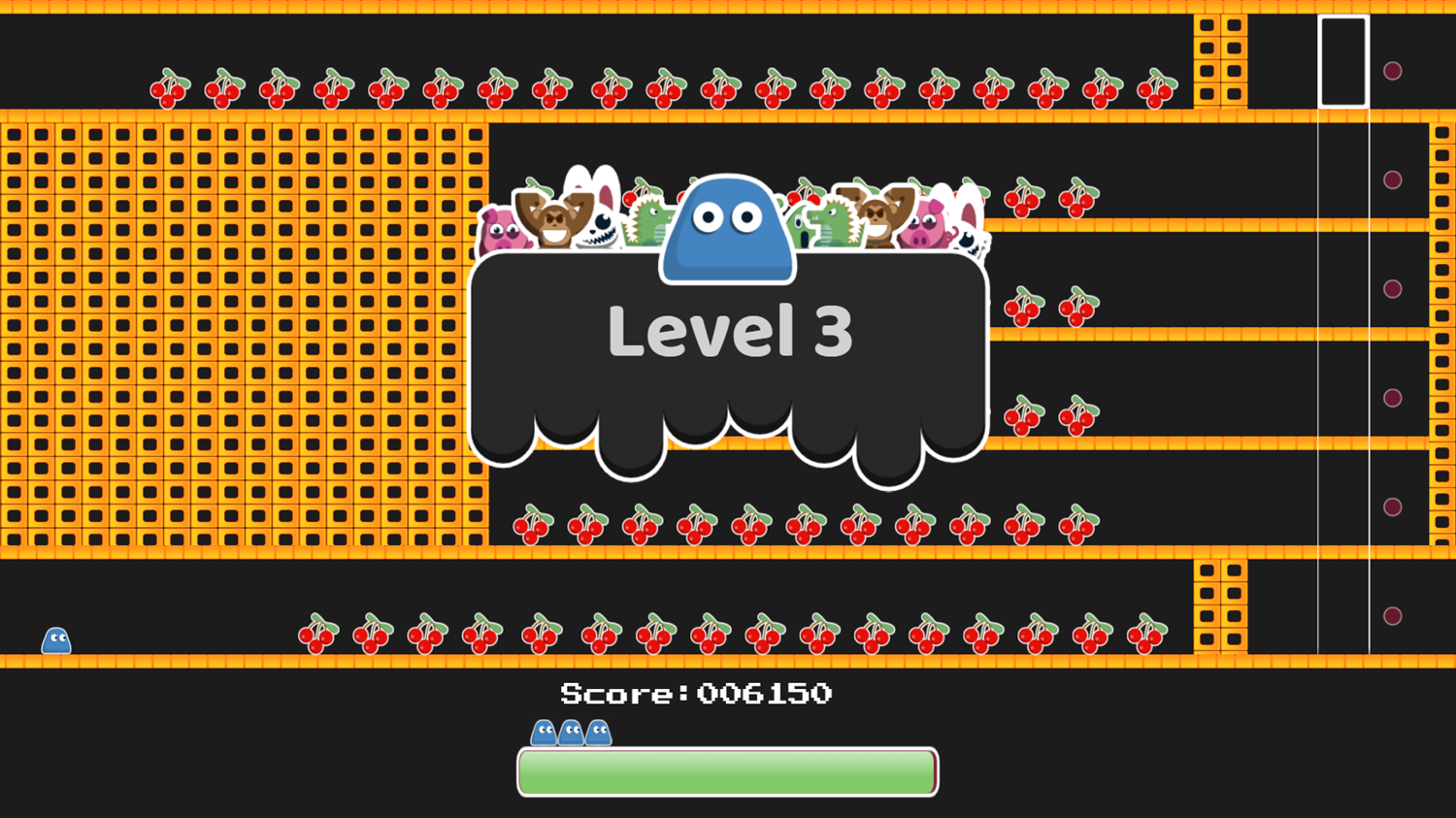 Escape Jelly Platformer Game Level Progress Screenshot.