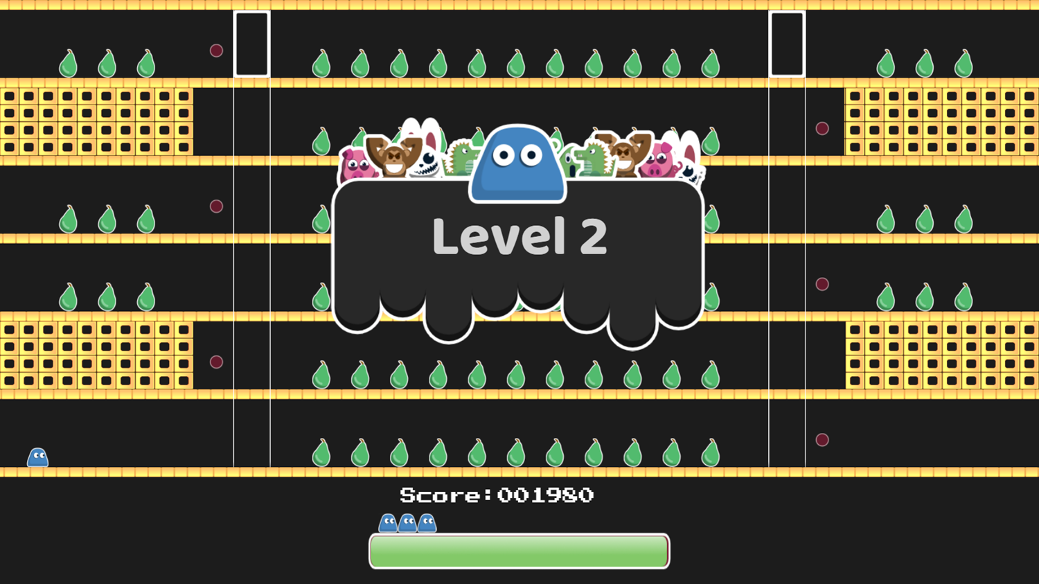Escape Jelly Platformer Game Next Level Screenshot.
