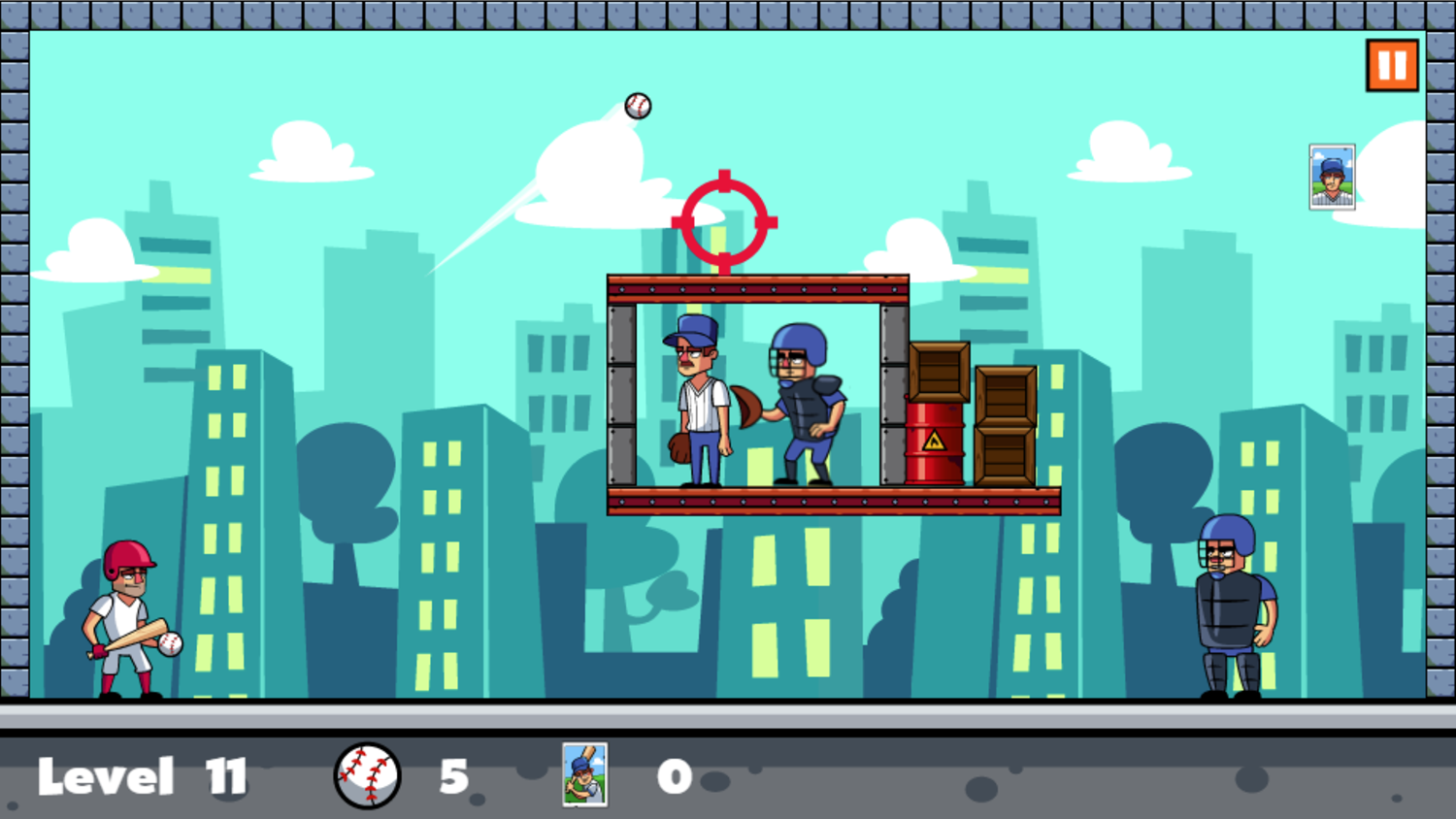 Extreme Baseball Gameplay Screenshot.