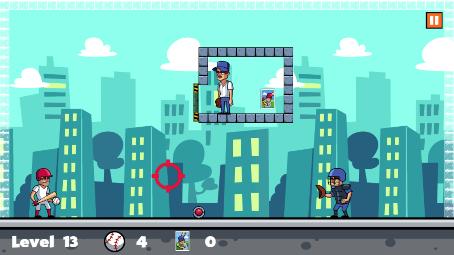 Extreme Baseball Game Level With a Switch Screenshot.