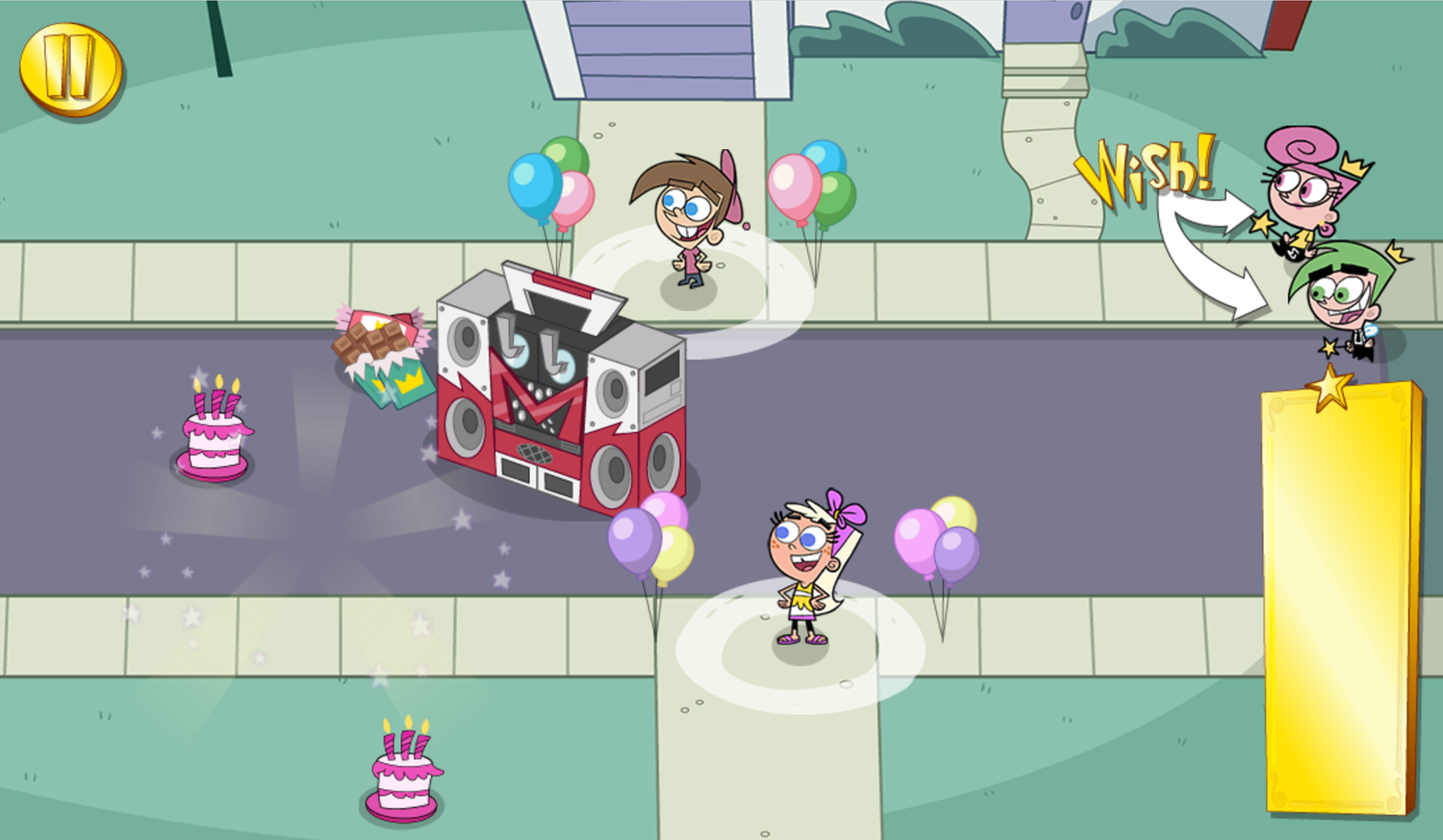 The Fairly OddParents Birthday Battle Game Wish Again Screenshot.