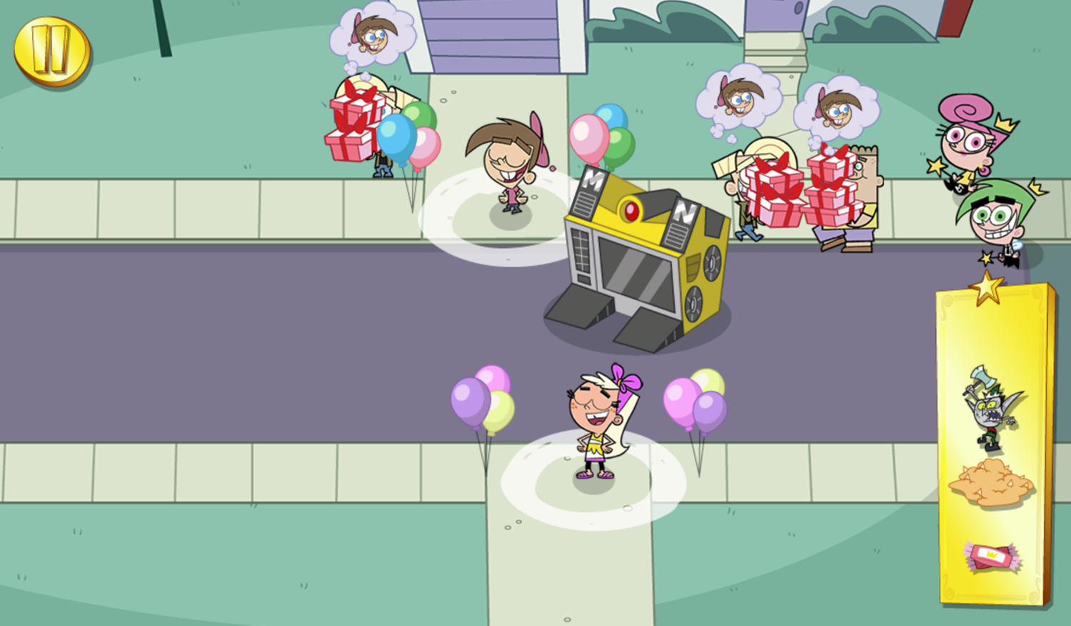The Fairly OddParents Birthday Battle Game Screenshot.