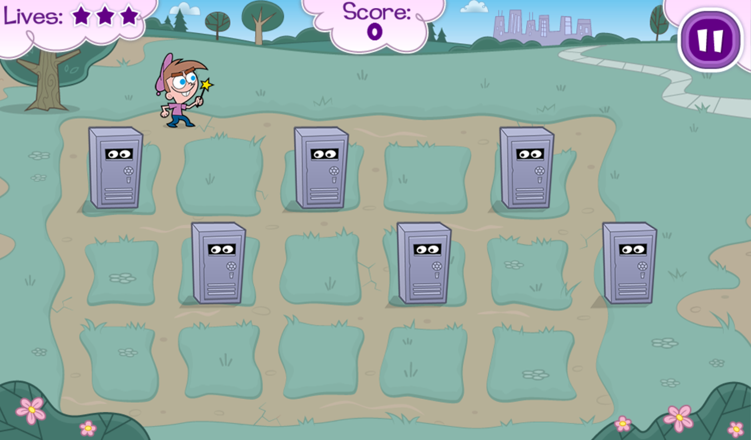 Fairly OddParents Scary GodParents Game Start Screenshot.