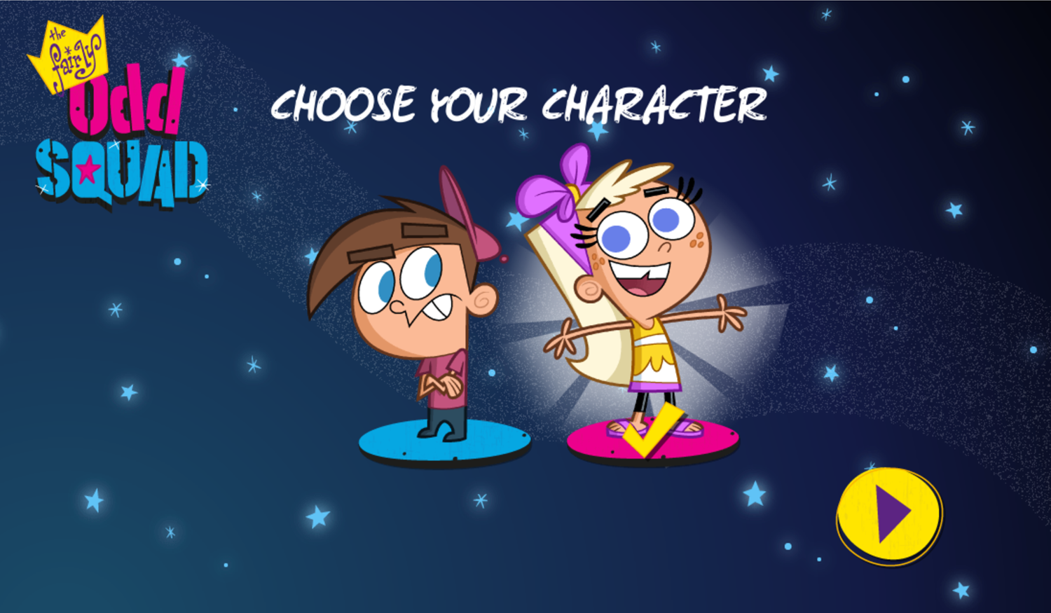 The Fairly OddParents The Fairly odd Squad Game Character Select Screen Screenshot.