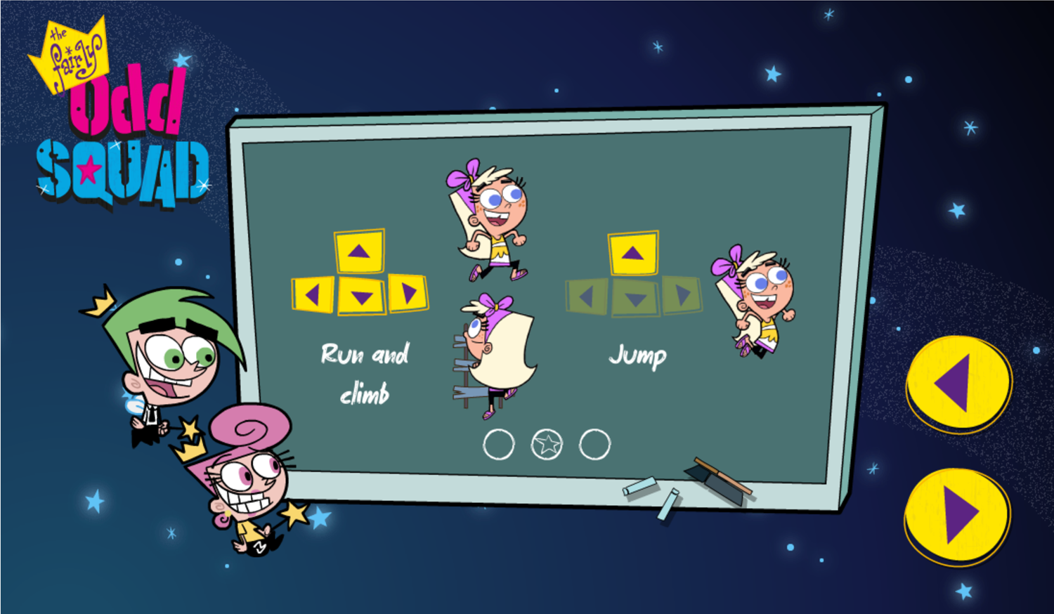 The Fairly OddParents The Fairly odd Squad Game How to Play Screen Screenshot.