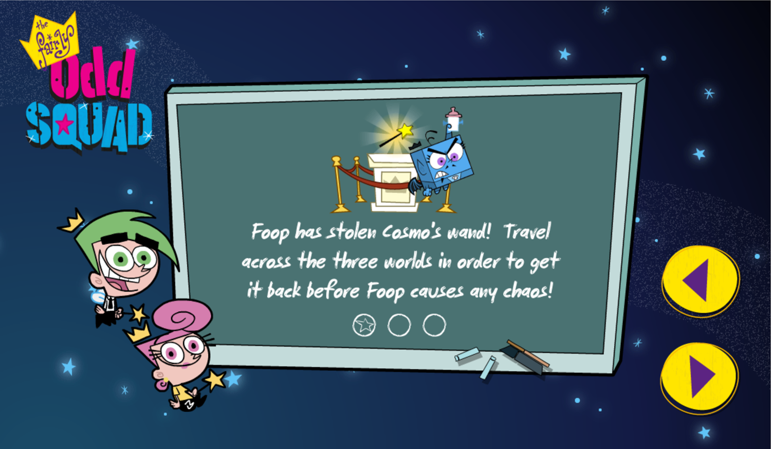 The Fairly OddParents The Fairly odd Squad Game Story Screen Screenshot.