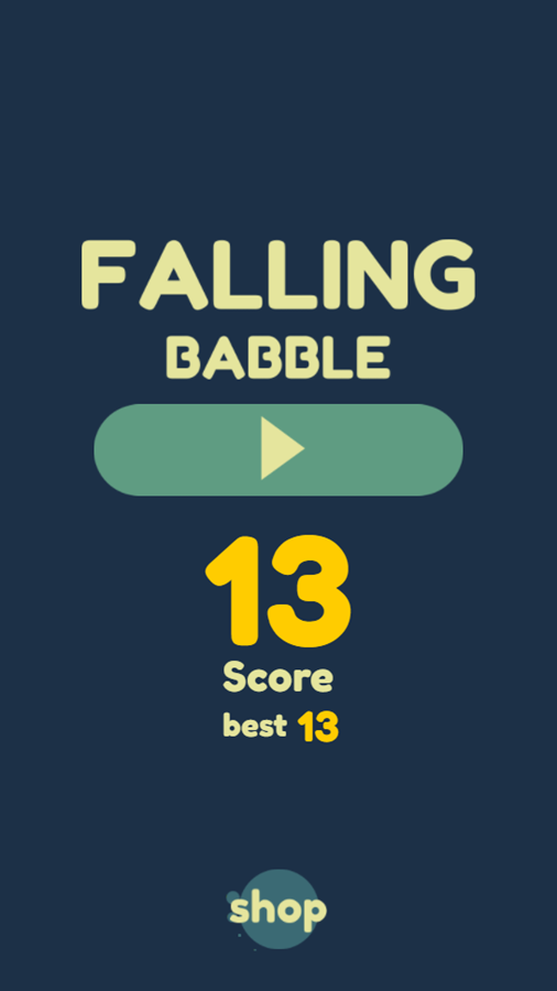 Falling Babble Game Over Screenshot.