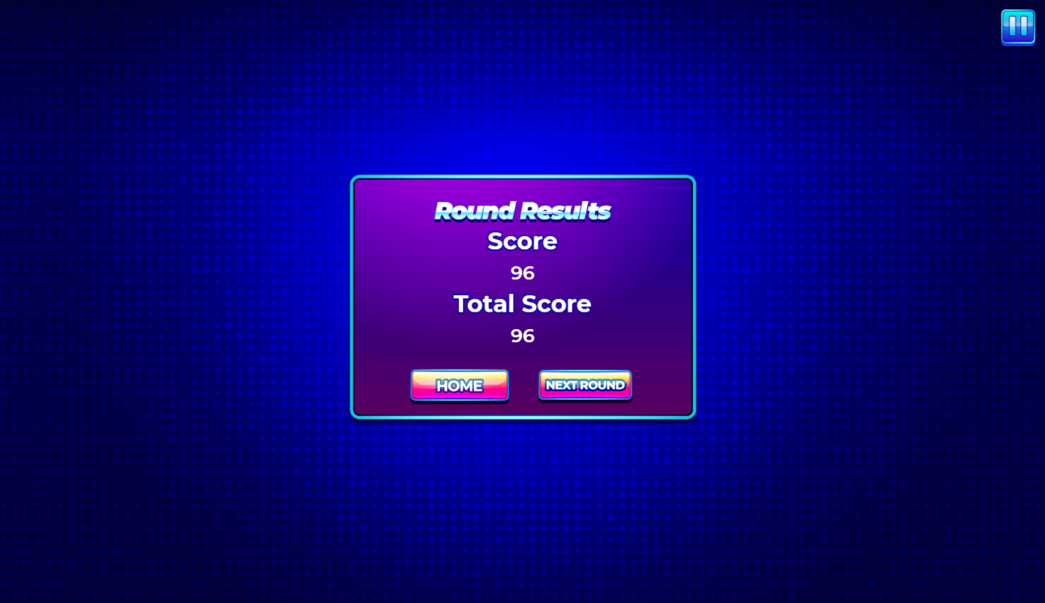 Family Clash Game Round Score Screenshot.