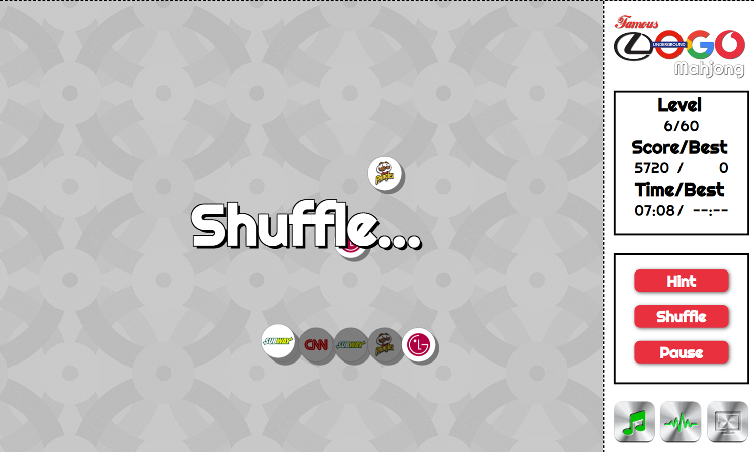 Famous Logo Mahjong Game Shuffle Screenshot.