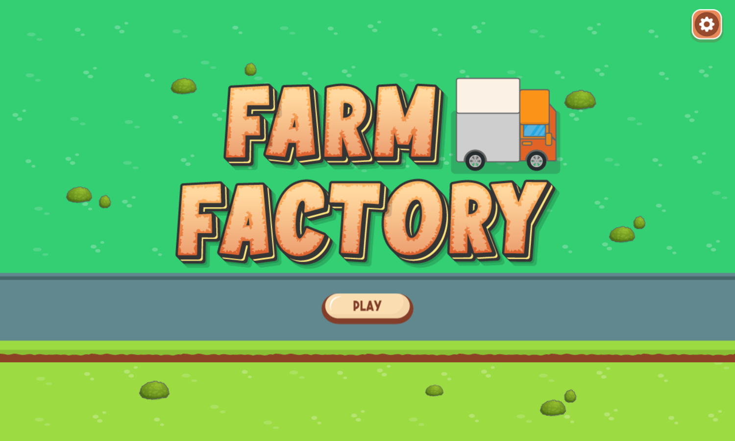 Farm Factory Game Welcome Screen Screenshot.