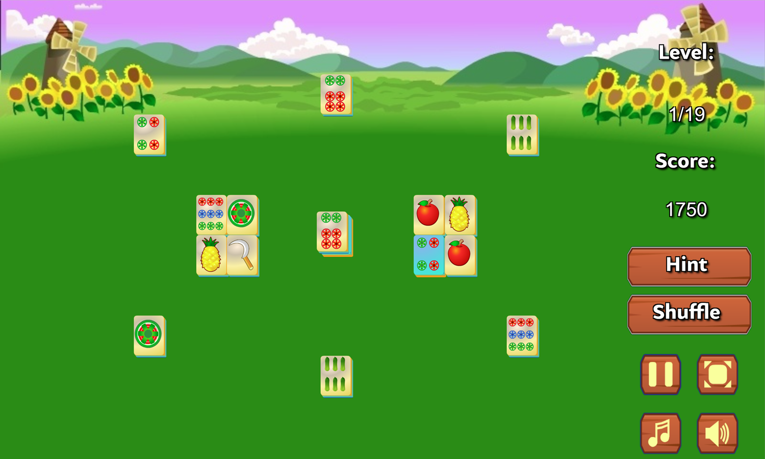 Farm Flip Mahjongg Gameplay Screenshot.