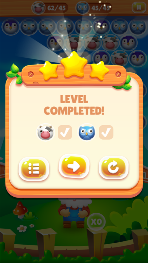 Farm Rescue Game Final Level Completed Screen Screenshot.