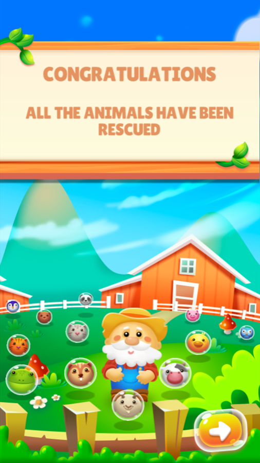 Farm Rescue Game Beat Screen Screenshot.