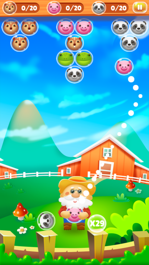 Farm Rescue Game Ricochet Shot Screenshot.