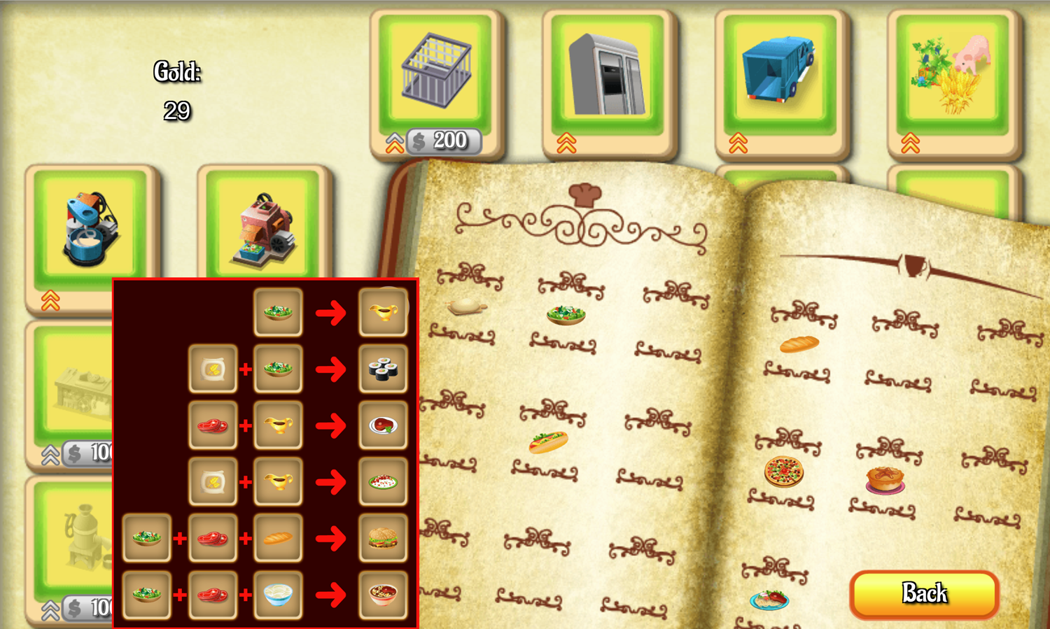 Farm Town Game Research Screen Screenshot.