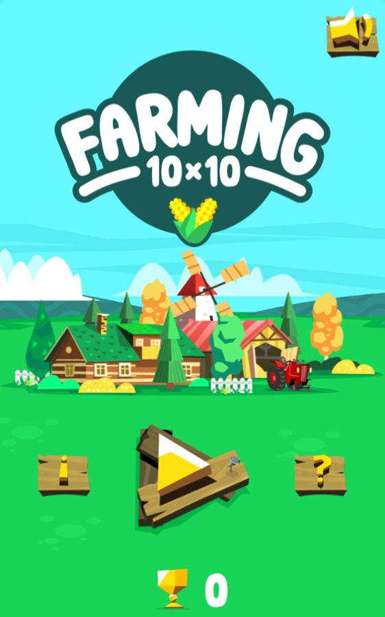 Farming 10x10 Game Welcome Screen Screenshot.