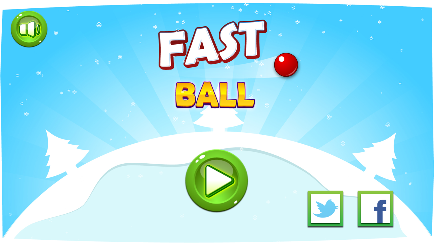 Fast Ball Game Welcome Screen Screenshot.