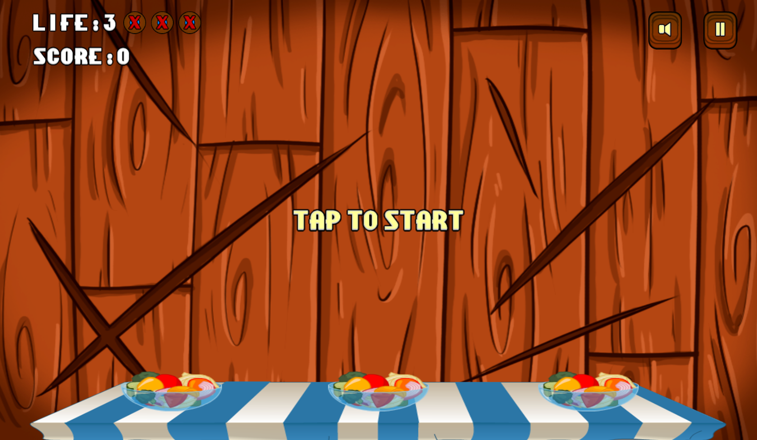 Fast Fruit Game Tap To Start Screenshot.