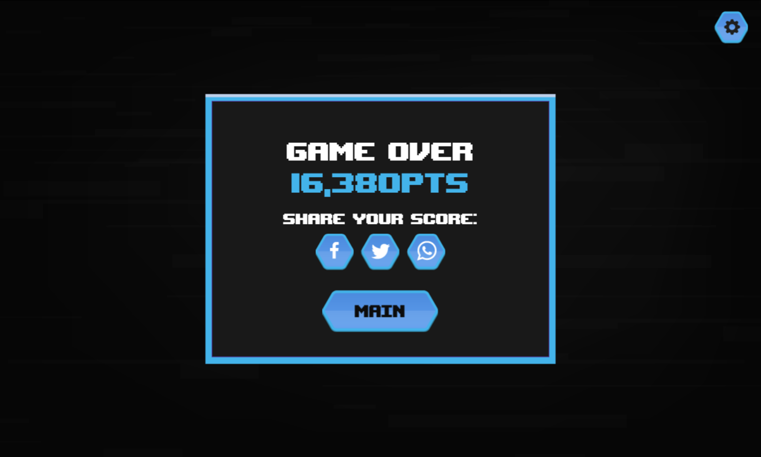 Feed Monster Game Over Points Screenshot.
