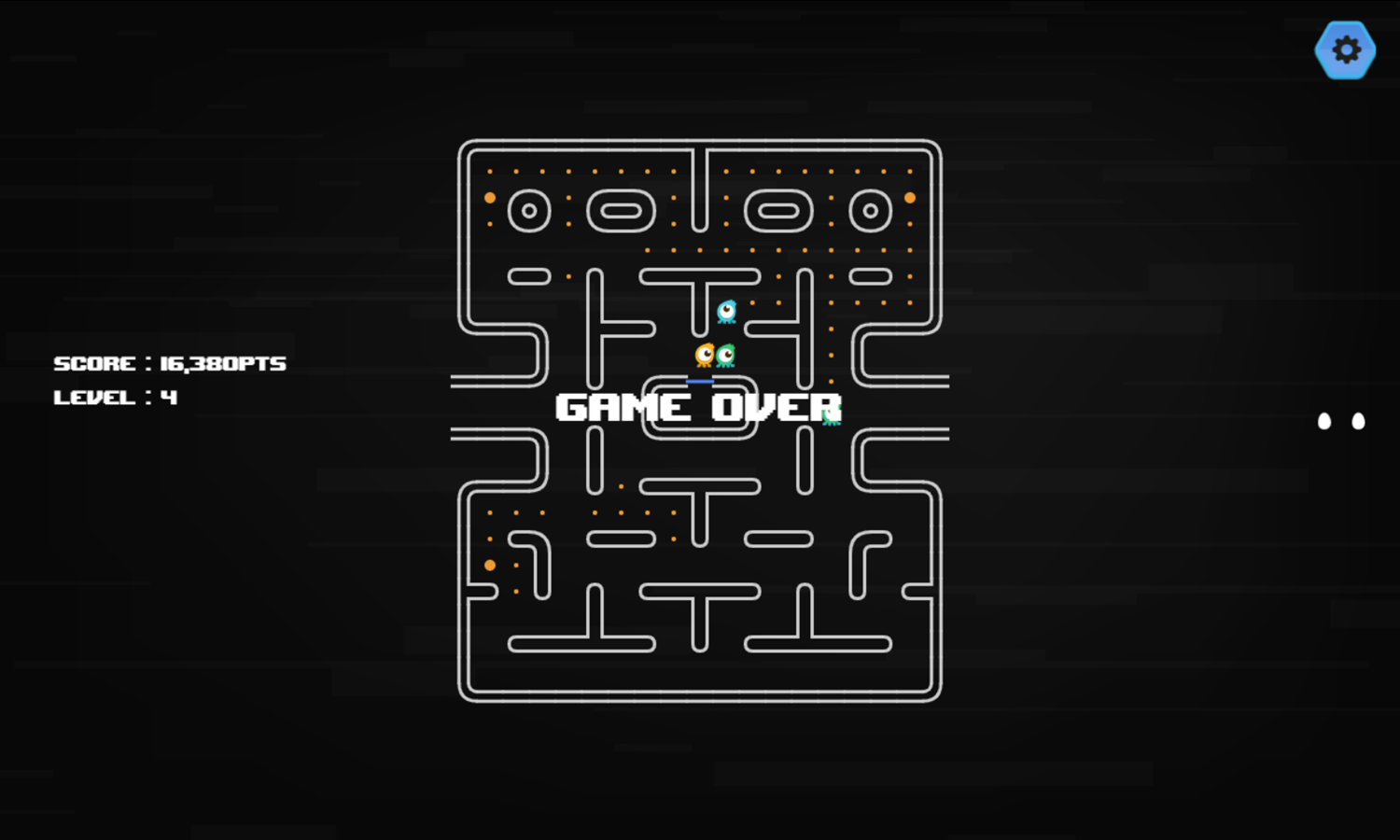 Feed Monster Game Over Screenshot.