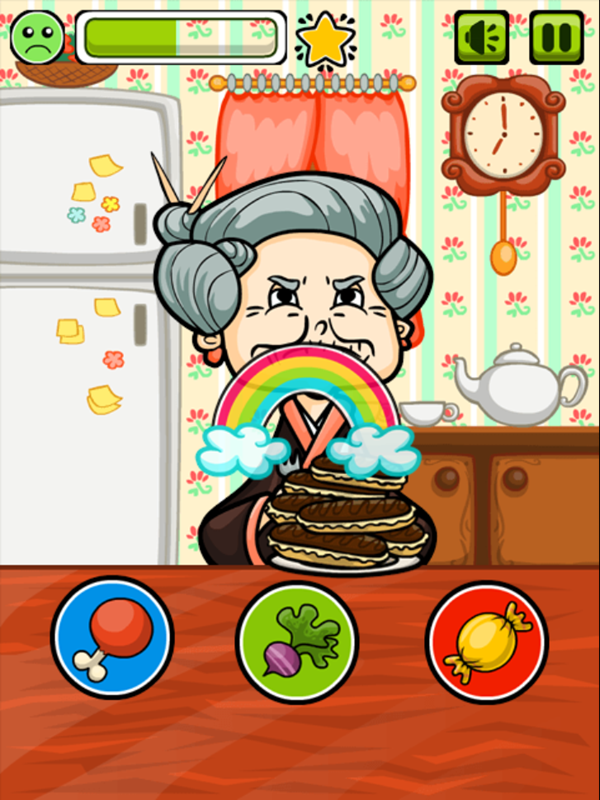 Feed The Grandma Game Play Screenshot.