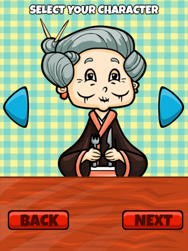 Feed The Grandma Game Select Character Screenshot.