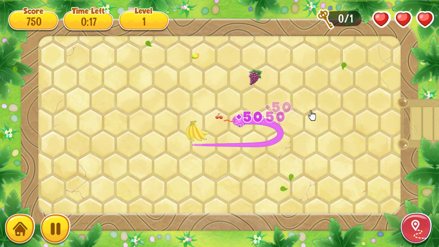 Feed The Snake Game Level Play Screenshot.