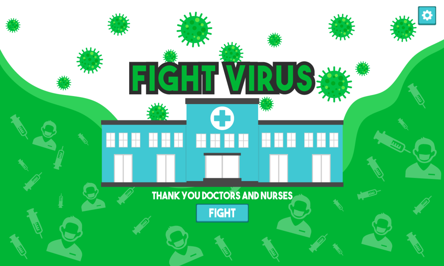 Fight Virus Game Welcome Screenshot.